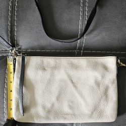 Fossil White/Cream Crossbody Bag with Gold Hardware