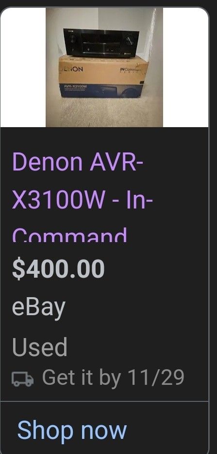 Denon RECEIVER 3100