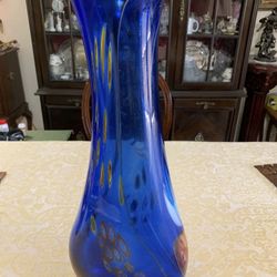 Blue Crystal Vase