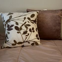 Floral and Velvet Throw Pillows