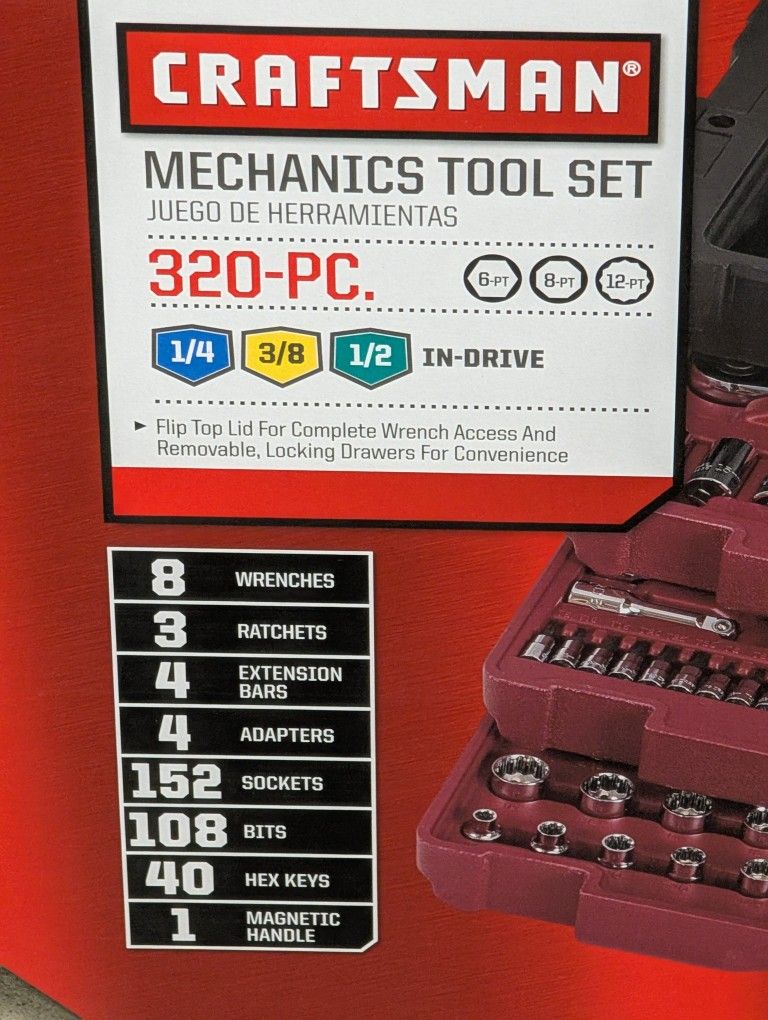 Craftsman 320 Piece Mechanics Tool Set $250
