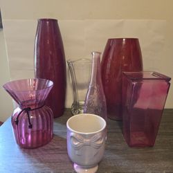 Unique Rare Vintage + Flower VASES