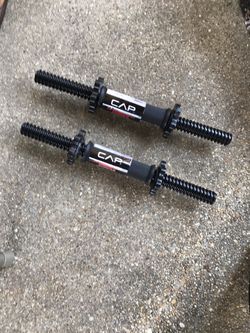 2 dumbbell handles 14inch with spinlock collars. BRAND NEW