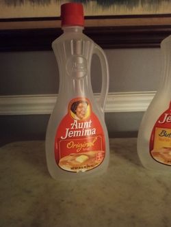 3 Aunt Jemima Syrup Bottles