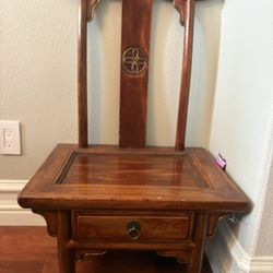 2 Meditation, Chairs, Solid Redwood Authentic.  