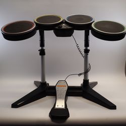 Rock Band Wii Harmonix NWDMS2Wireless DRUM SET Drums Pedal, No Dongle