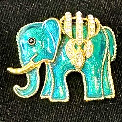 Vintage Enameled Elephant Pin