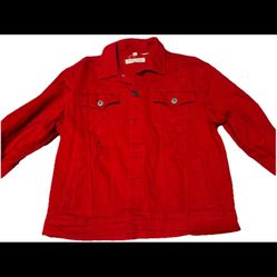 Evolution And Designs Red Jean Jacket