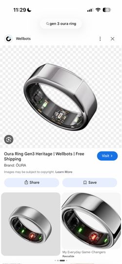 Oura ring generation 3 size 6 silver