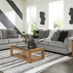 Deakin Ash Living Room Set (Sofa Loveseat Sectional Options 