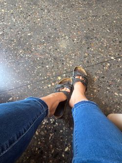 Dirty used birks sandals
