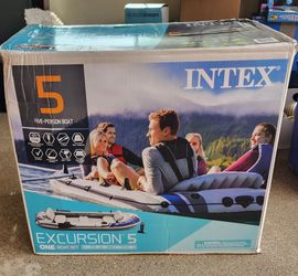 Intex Excursion 5 Inflatable Boat Set - New