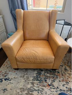 2 Camel Colored Leather Chairs