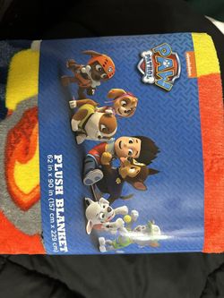 Paw Patrol Plush Blanket New