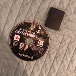 Star Wars Battlefront And Memory Card Ps2