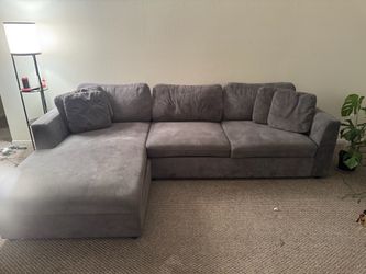 Gray L-Shaped Sectional sofa with Chaise