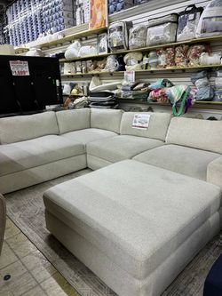 Andee Fabric Sectional with ottoman