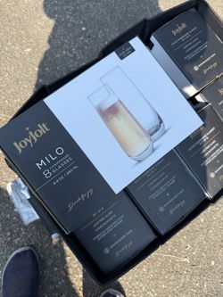 Joyjolt Champagne Flutes- No Stems 10.00 Box Of 8