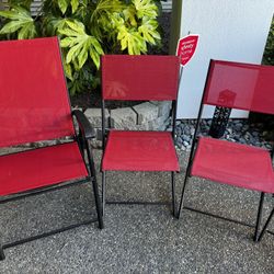 6 Outdoor Folding Dining Chairs 