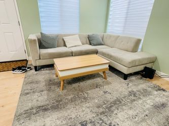 Living Spaces Sectional Sofa – $250
