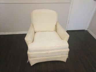 Comfy traditional style cream armchair delivery available