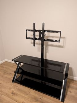 3 tier glass tv stand