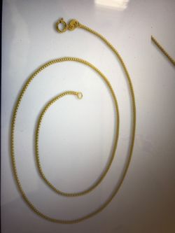 925 silver box chain with 14k yellow gold plated