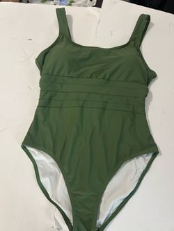 Women’s Green Olive One Piece Swimsuit Size M