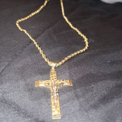 14k Rope 10k Pendant