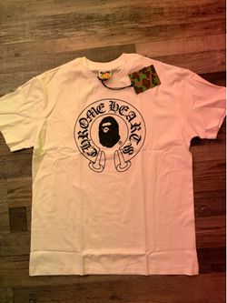 Chrome heart bape tee shirt