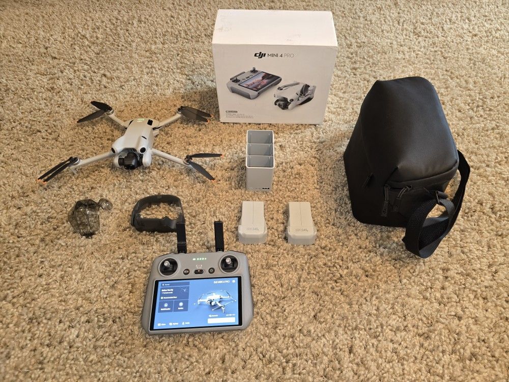 DJI Mini Pro 4 with RC-2 Remote and Batteries