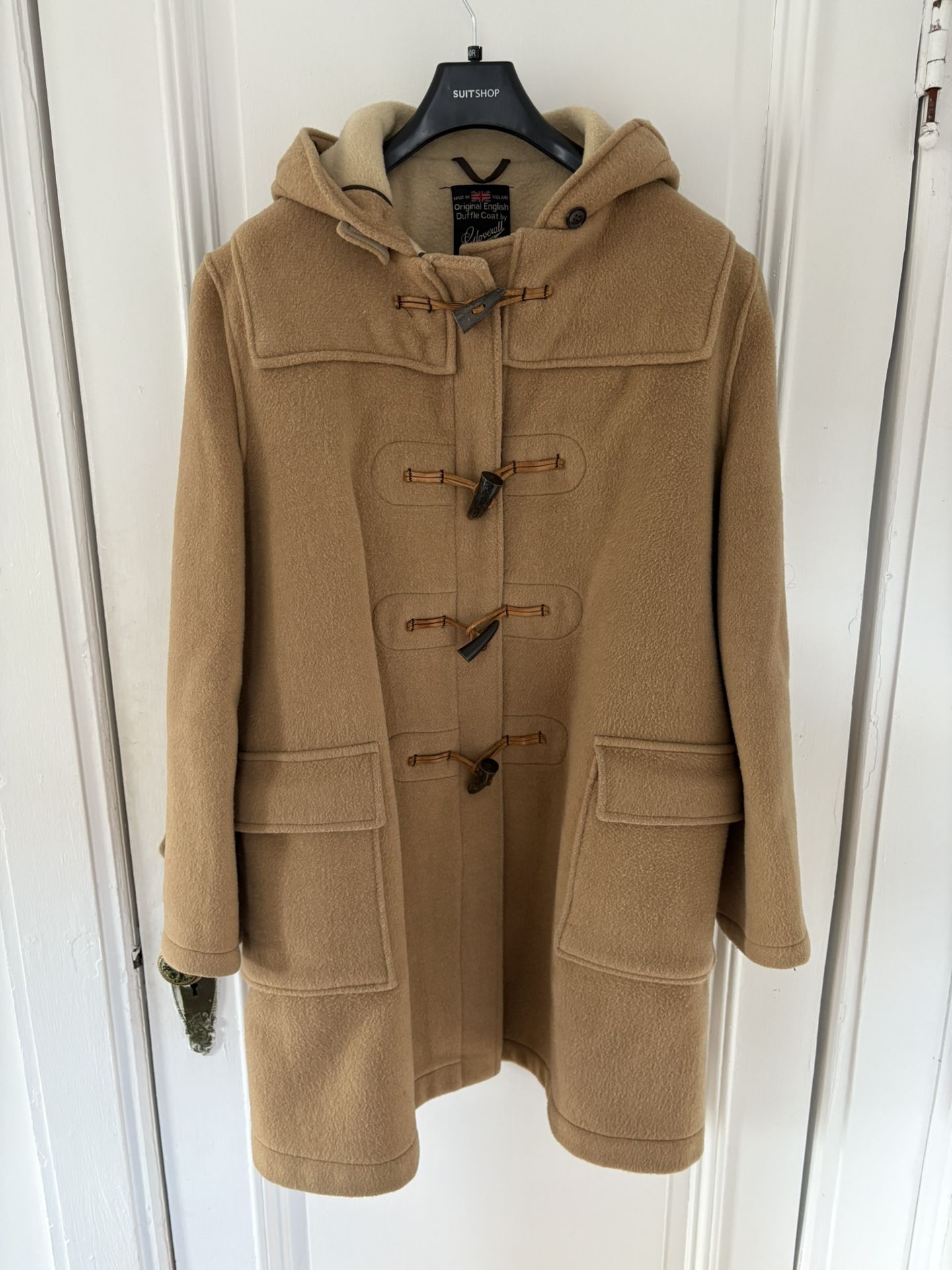 Winter Duffle Coat with Hood - Camel, Mens 44