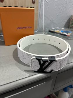White monogram Designer belt