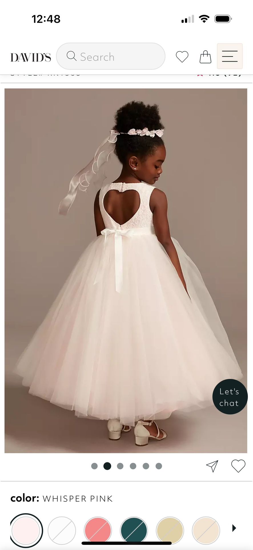 New David’s Bridal Flower Girl Dress Size 4