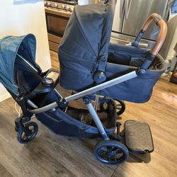 contour legacy single to double stroller with Boogie Board