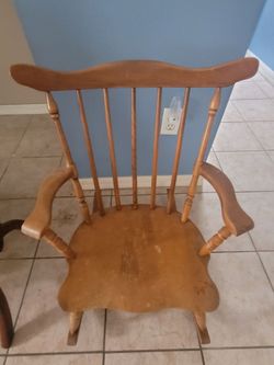 Wooden Windsor Rocking Chair with Arms
