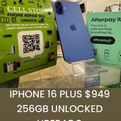 IPHONE 16 PLUS $949 256GB UNLOCKED/LIBERADO WITH WARRANTY !!!