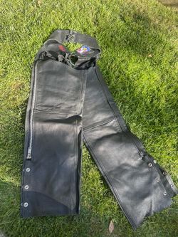 Bikers choice, leather chaps, medium size