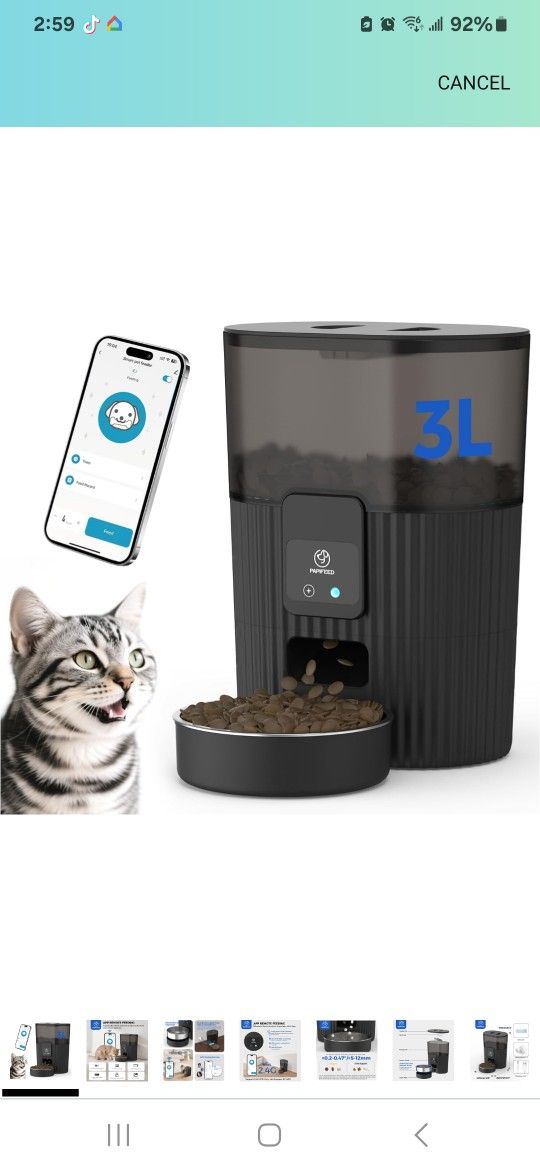 Black Pet Food Dispenser