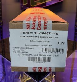 Pokemon TCG ME04 Mega Evolution Chaos Rising 6 Box Booster Case
