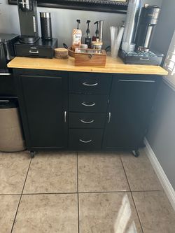 Black buffet cabinet