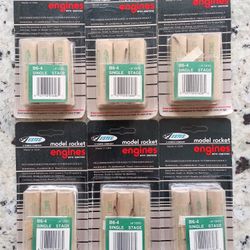 6 Packs RARE VINTAGE Estes Model Rocket Engines with Igniters B6-4 NOS