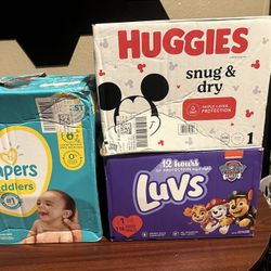 Size 1 Diapers (open & Unopened)