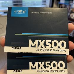 2x Crucial MX500 2TB SSDs - CT2000MX500SSD1