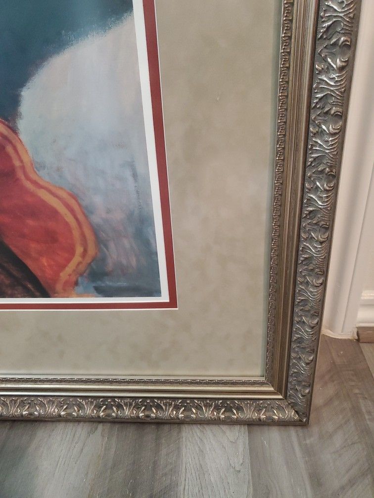 Large Matted Custom Framed Art. Beautiful Frame!
