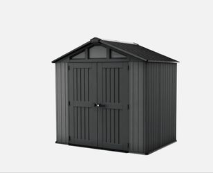 Keter Stronghold 8 ft by 6 ft Resin Storage Shed - Graphite