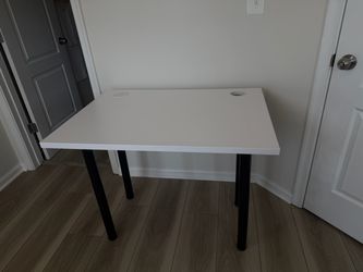 Fully by Knoll White Office Desk – 38” x 27” – Cable Management