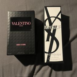 Valentino Uomo and YSL Eau De Parfum Myself Colognes