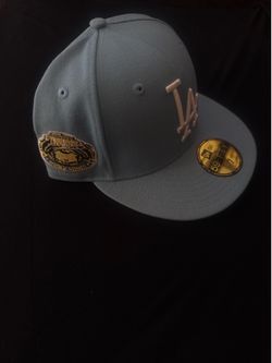 LOS ANGELES DODGERS WORLD SERIES SKY BLUE BUTTER YELLOW BRIM NEW ERA FITTED HAT Size 7