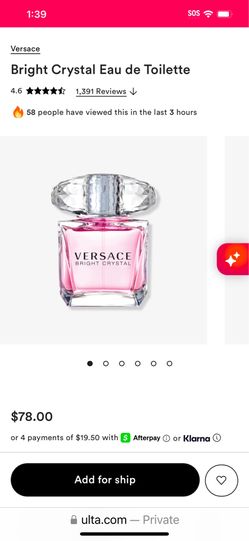 Verscace bright crystal perfume
